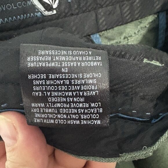 Volcom Pants Mens 32 Green Frickin Modern Chino Corpo Class Business Casual - Picture 13 of 14